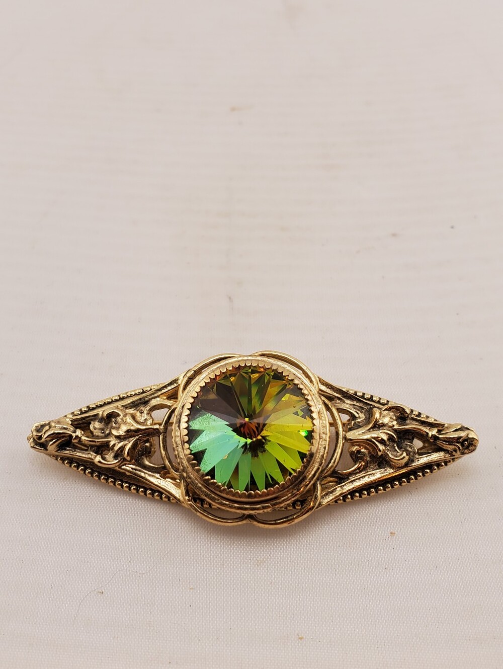 Watermelon Rainbow Rivoli Brooch